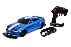 Jada Toys Fast Furious 110 Jakobs Ford Mustang GT Remote Control Car Drift RC with 2.8 vs 3.8 RC Tires Extra Tires 2.4GHz for Kids and Adults