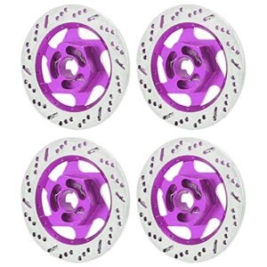 Alomejor 4PCS RC Car Wheel Brake Disc Rotor Anti Brake Disc Drive Hub for 1/10 RC Car Disc Brakes