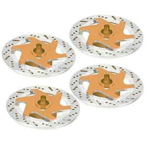 Alomejor 6 Wheel Drive RC Car Brake Disc 4PCS Gold Wheel Brake Disc Rotor Anti Brake Disc Drive Hub for 1 10 Scale Models