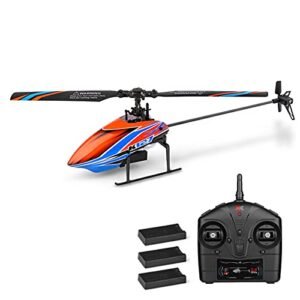 GoolRC WLtoys XK K127 4 Channel RC Helicopter with 6 Axis Gyro Altitude Hold One Key Take Off Landing Easy to Fly for Kids Beginners Includes 3 Batteries Compliant with RC Aircraft Regulations