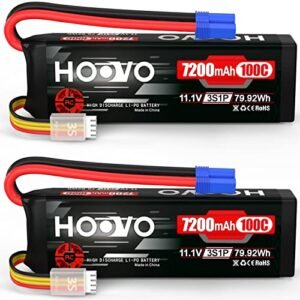 HOOVO 3S 11.1V 7200mAh 100C LiPo Battery with EC5 Plug for F4D Skyray RC Planes and 1/10 1/8 Scale Vehicles
