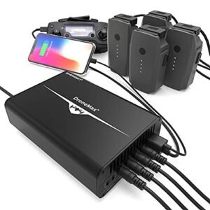 Energen Mavic Pro Battery Charger Hub with RC Willey Delivery Charge Compatibility Fast Charging for DJI Mavic Pro Drone 4 Batteries and 2 USB Ports