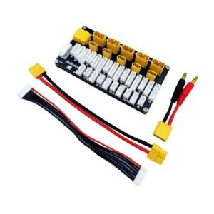 HobbyFly XT60 XT30 RC Lipo Battery Parallel Charging Board 2 in 1 Parallel Charging Plate XT30 XT60 Plug Supports 5 Packs for 2S-6S Lipo Battery