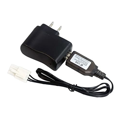 6.4V 600mA US Charger EL4 5 3P Rev Male Plug for LiFePO 2S RC Model Battery Pack Compatible with BH Model RC Airplanes