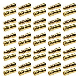 25 Pairs 3.0MM Bullet Banana Plug Connectors Gold Plated for RC ESC Motor Lipo Battery