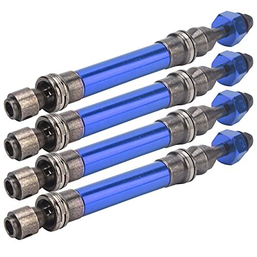Best Cheap 4x4 RC Truck Upgrade Slash 4X4 1/10 RC Car Dark Blue Metal Drive Shaft 4Pcs CVD Front Rear Axle