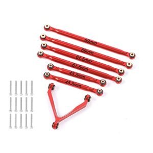 RZXYLRC Aluminum Alloy RC Car Air Suspension Linkage Kit for 1 24 Scale Axial SCX24 Deadbolt AXI90081 AXI00004 Upgrades Red