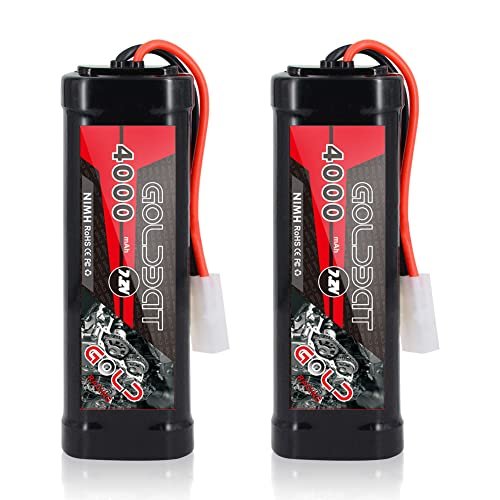 GOLDBAT 4000mAh 7 2V NiMH RC Battery with Tamiya Connector for RC Dump Truck Volvo and Other RC Vehicles