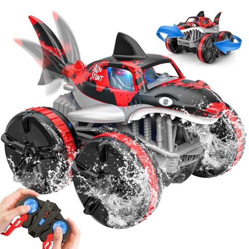 Snap On RC Monster Truck Amphibious Remote Control Car 2.4 GHz All Terrain Toy for Kids
