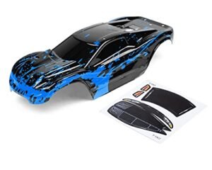 SummitLink Custom RC Body Shells Muddy Blue Over Black for Rustler 4X4 BL 2S 4x4 Ultimate 1 10 Scale RC Car Truck R4 BB 02