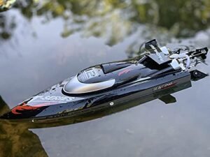 Ssccgym 18Inches (RTR) Large Remote Control Brushless Boat RC Speed Watercraft 2.4G 4WD 45KM/H for Hobby Adult FT012