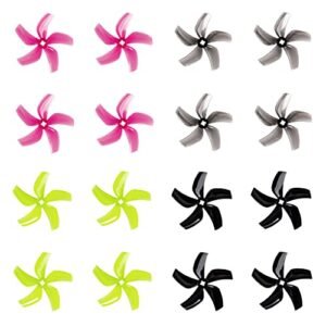 GEMFAN 76mm 5 Blade PC Props 3inch Propellers Compatible with HET RC Motors 1408 1606 for FPV Racing Drone 16pcs 8CW 8CCW