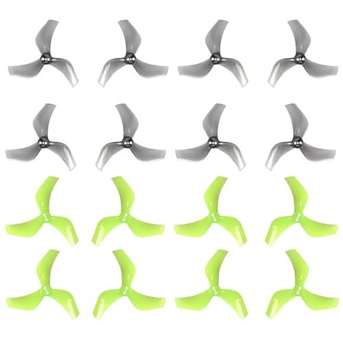 GEMFAN D75mmS 3 Blade PC Props 3inch Propellers Compatible with Ruddog RC Motors 1408 1606 for FPV Racing Drone 16pcs 8CW 8CCW