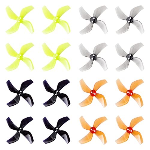 GEMFAN D51 2020 4 Blade PC Propeller 1.5mm for RC FPV Racing Freestyle Tinywhoop 16pcs 8CW 8CCW Perfect for RC Boat Simulator PC