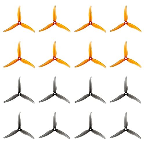 Gemfan SL 5130 3 Blade Props for RC Willey Samsung Washer and Dryer Compatible 2004 2203 Brushless Motor FPV RC Quadcopter Drone 16pcs