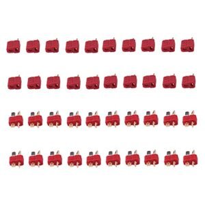 OliYin 20 Pairs Anti Skid T Plug Style Connectors Male Female for Eflite HPI ParkZone Pack of 20
