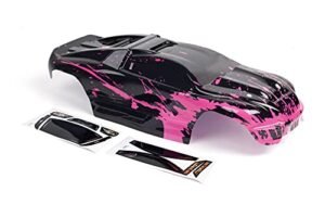 Custom Muddy Hot Pink Over Black Painted Body for E Revo 1/10 Scale RC Car Truck ER HP 01