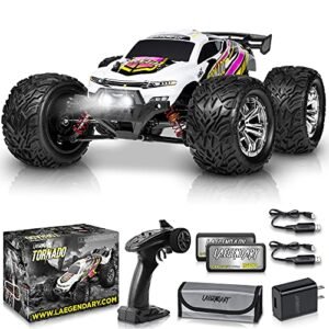 LAEGENDARY Best RC Off Road Trucks 4x4 1 12 Scale Large Remote Control Car 48 kmh Speed Electric Monster Truck All Terrain Waterproof with 2 Batteries for 30 Min Play