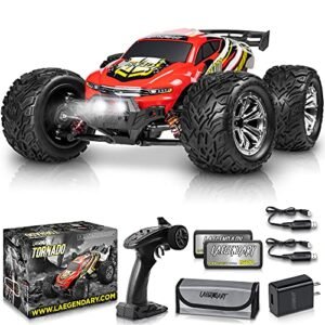 LAEGENDARY 1 12 Scale Large Scale Electric RC Trucks 48 kmh Speed Remote Control Car 4x4 Off Road Monster Truck Electric All Terrain Waterproof Trucks for Adults with 2 Batteries and Connector for 30 Min Play