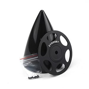 GTA San Andreas RC Plane Controls Compatible RC Spinner 5.5inch Carbon Fiber 2 Blade with Anodized Aluminium Back Plate