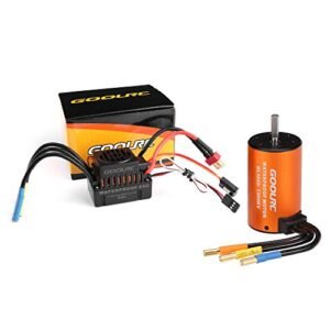 GoolRC Brushless Motor 3660 3300KV with 60A ESC Combo Set for Pirate RC Truck 1/10 Scale