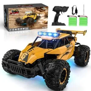 BLUEJAY 1 12 Scale RC Car Truck Off Road Monster Remote Control Vehicle with LED Headlights and Rechargeable Battery for Boys and Adults