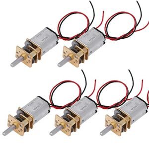 5PCS Mini N20 Gear Motor DC 3V 9V Slow Speed Full Metal Gearbox Turn RC Car Into Robot DIY Kit