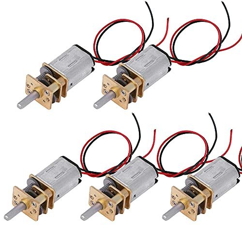 5PCS Mini N20 Gear Motor DC 3V 9V Slow Speed Full Metal Gearbox Turn RC Car Into Robot DIY Kit