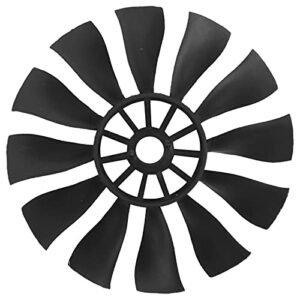 Dilwe RC Duct Fan 50mm 12 Blade Propeller Plastic Duct Fan Accessories for RC Liebherr Crane Airplanes and Boats Black Counterclockwise