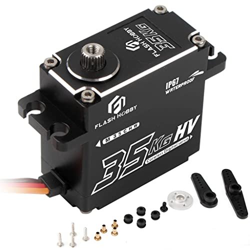 FLASH HOBBY 35KG Coreless Servo Motor High Torque Waterproof IP67 for Lost Coast RC Hobby 1/10 1/8 RC Cars
