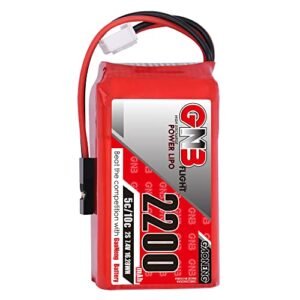 GAONENG GNB LiPo Battery 2S 2200mAh 7.4V 5C 10C for Transmitter Receiver JR FUTABA Connector