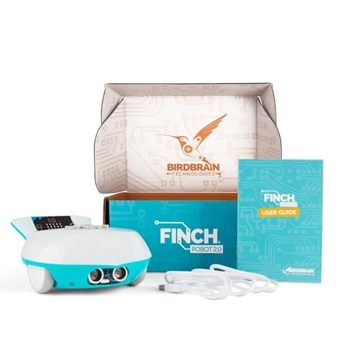 BirdBrain Finch Robot 2.0 STEM Coding Toy with Microbit for Kids and Adults Learn Python and 8 Coding Languages Programmable Robotics Kit Remote Control App Controlled Ages 5 to 16