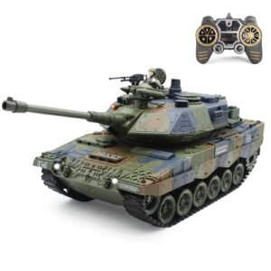 Fistone 1 4 Scale RC Tank German Leopard Army Model with Bullet Launch Function 2.4G Remote Control Toy for Kids