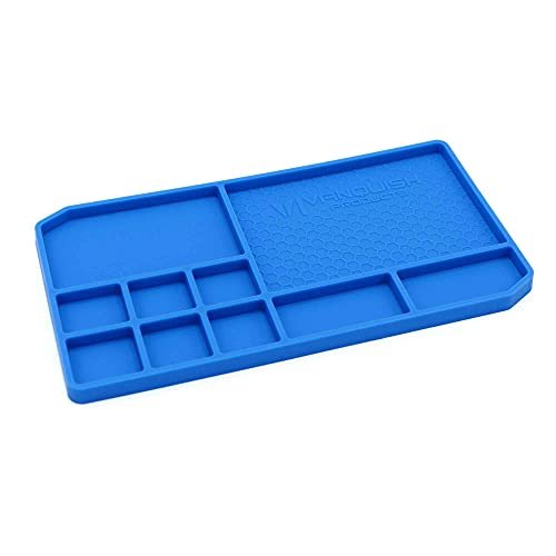 Vanquish Products VPS10162 RC Dirt Oval Rubber Tires Blue Rubber Parts Tray for Electric Motors and Accessories