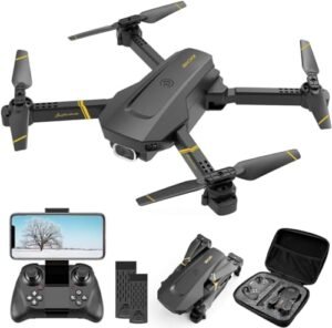 Airwolf RC Helicopter Video Drone with 1080P HD Camera Altitude Hold Waypoints 3D Flip Headless Mode for Adults Kids 2 Batteries Carrying Case
