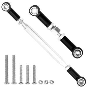 Griffin RC Car Metal Adjustable Turnbuckles Camber Links Pull Rod Steering Servo Linkages Tie Rod for MN Model D90 99S MN90 1/12 RC Crawler Black