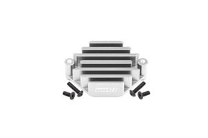 GPM U Control Silver Bullet RC Helicopter Upgrade Parts Aluminum Electric Control Mount With Heat Sink 5Pc Set Silver for Losi 1 10 Lasernut U4 Tenacity LOS03028 Tenacity DB Pro LOS03027V2