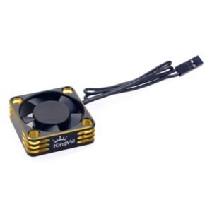 KingVal 30x30x10mm Aluminum 28000RPM Cooling Fan for Poseidon RC Car Motor 1/8 1/10 1/12 Scale 540 550 Motor Black Golden