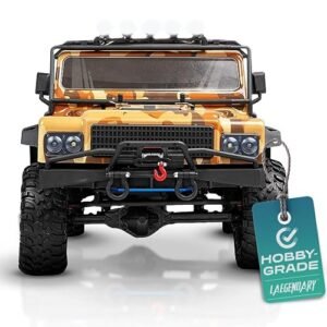 LAEGENDARY RC Crawler 4x4 Offroad Remote Control Truck with Customizable RC Truck Bodys for Adults 1 8 Scale Brushed Camo