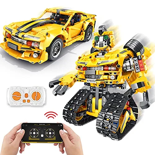Sciencow Build RC Robot Kit 901 Pieces Remote and APP Controlled STEM Toy for Kids Ages 8 14