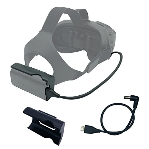 DJI FPV Goggles V2 RC Car Battery and Charger Combo Accessory Kit with Battery Bracket Holder and 30cm Power Cable