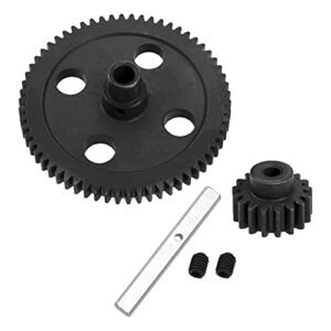 ShareGoo Metal Spur Diff Differential Main Gear 62T 17T Pinion Motor Gear Center Reduction for WRX RC Body WLtoys 12428 12423 1 12 RC Crawler Car