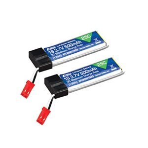 E flite Best Cheap RC Lipo Batteries 500mAh 1S 3.7V 25C LiPo Battery HHDEFLB5001S25 Airplane Batteries Bundle of 2