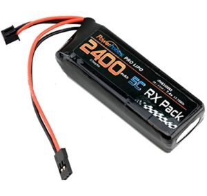 Powerhobby 2S 7 4V 2400mAh 5C RX Receiver Lipo Hump Battery Pack with Servo Connector