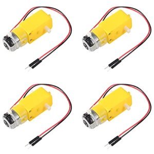 MELIFE 4 pcs TT Motor DC Gearbox Motor Dual Shaft 200RPM for RC Robot Battle Final Showdown DIY Smart Car Robot
