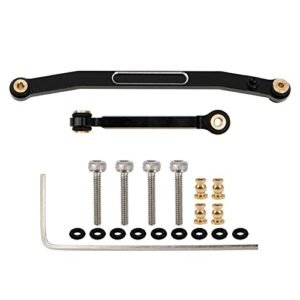Vgoohobby Aluminum Steering Servo Rod Tie Links Drag Linkage for Axial SCX24 AXI90081 AXI00002 1/24 RC Crawler Car Upgrade with 2 2 RC Drag Tires