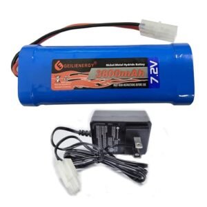 GEILIENERGY 7.2V Lipo RC Battery High Output NiMH with Tamiya Connector for RC Cars Trucks Airplanes Includes 7.2V Smart Charger