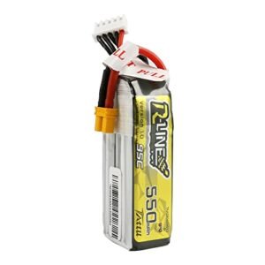 Tattu R Line 550mAh 4S Lipo Battery Pack 14.8V 95C with XT30 Plug for FPV Racing Quadcopter and DA 100 RC Engine