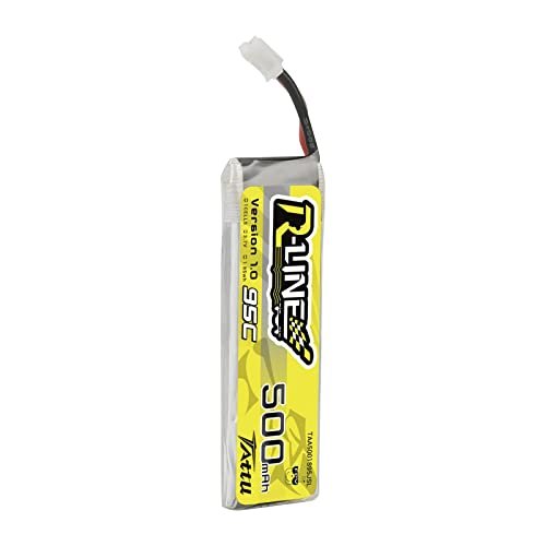 Tattu 500mAh 1S Lipo Battery Pack 3.7V 95C with JST PHR Plug for Emax Tiny Hawk and Happymodel Snapper7