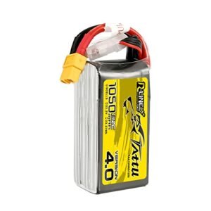 TATTU 6S Lipo Battery R Line Version 4.0 1050mAh 22.2V 130C with XT60 Plug for FPV Racing